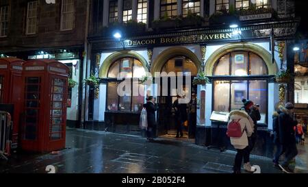 Deacon Brodies Tavern à Edinburgh Royal Mile - ÉDIMBOURG, ÉCOSSE - 10 JANVIER 2020 Banque D'Images