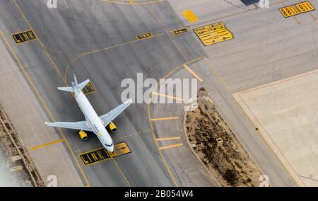 Aéroport de Palma, aéroport de Palma de Majorque, Palma, Majorque, Iles Baléares, Espagne, Europe, Aéroport de son Sant Joan, ES, Espana, avion, runwa Banque D'Images