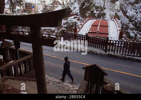 Pont sacré Shinkyo,Nikko, Japon Banque D'Images