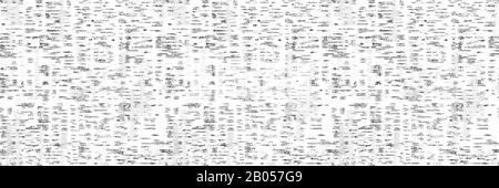 Argent Birch Tree Bark Vector Banner Effet Texture Fond. Blanc Moucheté Rugueux Rugueux Rugueux Bordure Sans Couture Motif Monochrome Naturel Illustration de Vecteur