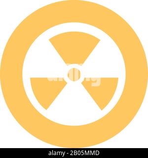 contamination radioactive, illustration vectorielle de type bloc et plat Illustration de Vecteur