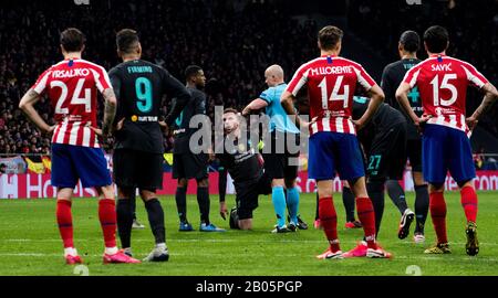 Madrid, Espagne. 18 février 2020. Un moment du match de football de la 1ère partie de la Ligue des Champions de l'UEFA Round de 16 entre l'Atletico de Madrid et le Liverpool FC au stade Wanda Metropolitano le 18 février 2020 à Madrid, en Espagne. Crédit: David Gato/Alay Live News Banque D'Images