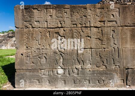 Relief du South Ballcourt, El Tajin, le plus important site archéologique de la Méso-Amérique du Nord-est, ruines mayas, Veracruz, Mexique, Amérique centrale Banque D'Images