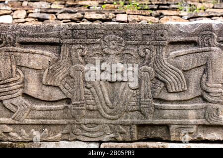 Relief du South Ballcourt, El Tajin, le plus important site archéologique de la Méso-Amérique du Nord-est, ruines mayas, Veracruz, Mexique, Amérique centrale Banque D'Images