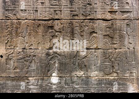 Relief du South Ballcourt, El Tajin, le plus important site archéologique de la Méso-Amérique du Nord-est, ruines mayas, Veracruz, Mexique, Amérique centrale Banque D'Images