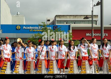 San José, Costa Rica. 23 janvier 2020. Au festival annuel pour honorer la présence chinoise au Costa Rica et célébrer le nouvel an chinois. Banque D'Images