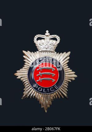 Badge casque de police Essex Banque D'Images