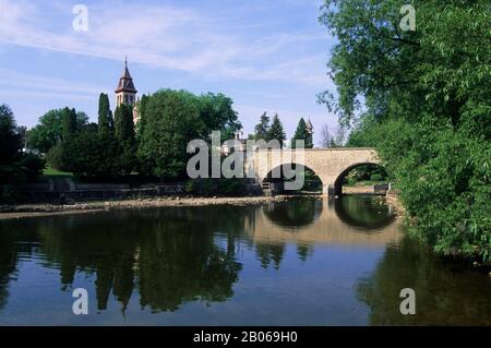 CANADA ONTARIO STRATFORD, PALAIS DE JUSTICE DU COMTÉ DE PERTH, PONT EN PIERRE Banque D'Images