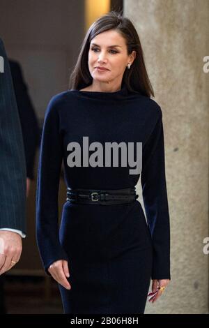 Madrid, Espagnol. 17 février 2020. La reine Letizia d'Espagne lors de la cérémonie de remise des prix de la première Nacionales de Investigación 2019 au Palacio del Pardo. Madrid, 02/17/2020 | utilisation dans le monde crédit: DPA/Alay Live News Banque D'Images