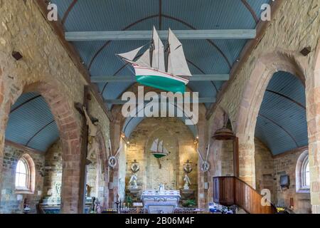 Église Notre Dame De Rocamadour, Camaret-Sur-Mer, Département Finistère, France Banque D'Images