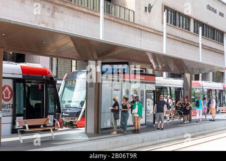 Centre-ville de Sydney en Australie et tramway en train léger CBD à Circular Quay à Sydney en Australie Banque D'Images