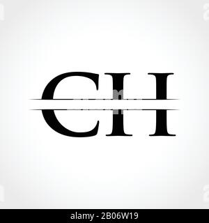 CH initiale Lettre avec logo Entreprise moderne créative Typographie Vector Modèle. Creative Résumé Lettre CH Logo Design Illustration de Vecteur