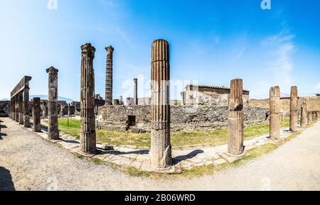 Anciennes ruines de Pompei Scavi di Pompei (ville), Naples, Italie Banque D'Images