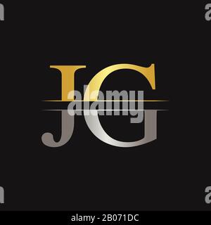 JG lettre Type Modèle de vecteur de conception de logo. Résumé Lettre JG Logo Design Illustration de Vecteur