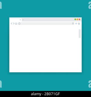 Fenêtre de navigateur, modèle de vecteur de page Web vide. Interface pour l'illustration de la page du site Web de l'ordinateur Illustration de Vecteur