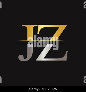 JZ Lettre type modèle vecteur de conception de logo. Résumé Lettre JZ Logo Design Illustration de Vecteur