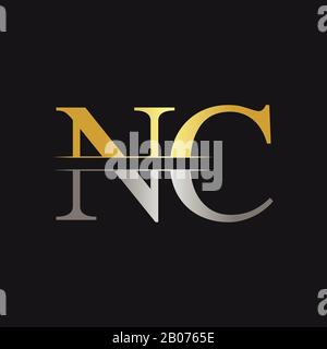 Modèle Vectoriel De Conception De Logo Nc Avec Lettre De Monogramme Initiale. Logo Lettre Nc Illustration de Vecteur