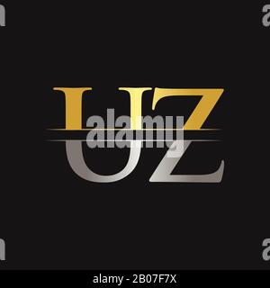 Lettre initiale UZ Logo Design Vector Modèle. UZ Lettre Logo Design Illustration de Vecteur