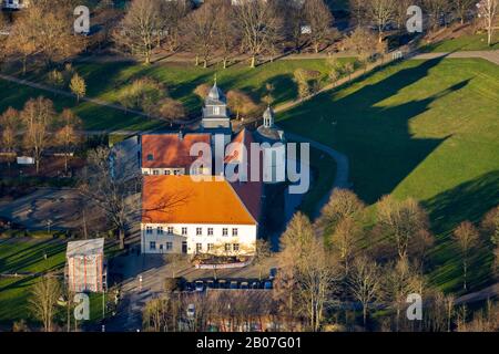 Photographie aérienne, Château de Martfeld, Schwelm, région de la Ruhr, Rhénanie-du-Nord-Westphalie, Allemagne, château, DE, Europe, Martfeld House, photographie aérienne, aérienne Banque D'Images