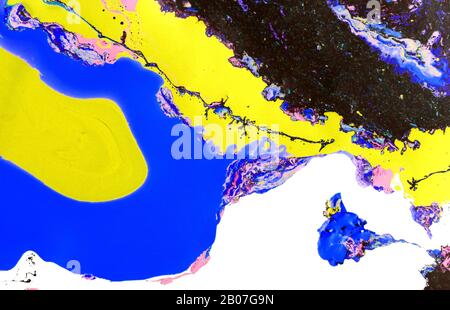 Macro abstraite textures de aquarelle Banque D'Images