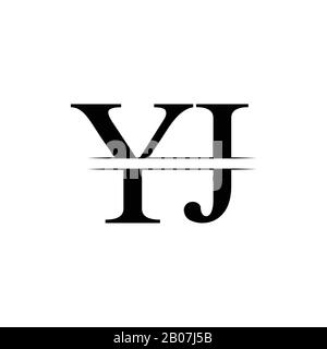 Modèle Vectoriel De Conception De Logo Yj Initial. Illustration Vectorielle Du Logo Commercial Yj Lettre Créative Illustration de Vecteur