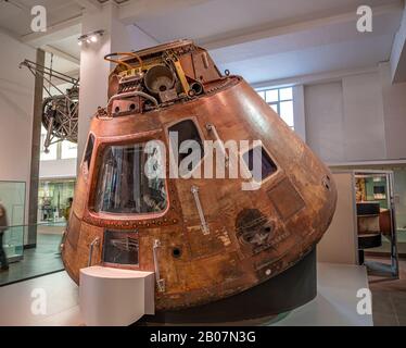 Londres, Royaume-Uni. Vers Novembre 2019. Capsule Apollo X dans le musée des Sciences, Banque D'Images