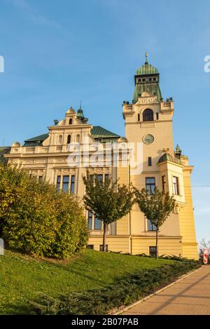 Slezskoostravska radnice hôtel de ville bâtiment vuilt en 1913 dans la ville d'Ostrava en république tchèque Banque D'Images