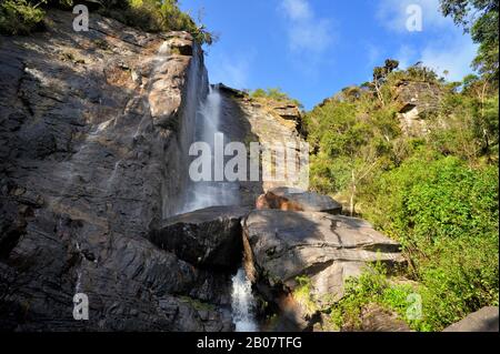 Sri Lanka, Nuwara Eliya, Chute D’Eau Leap De Lover Banque D'Images