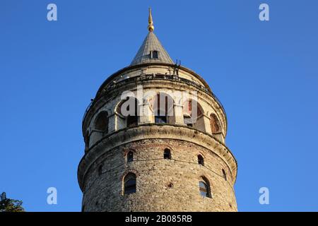 Turquie. Istanbul. Tour De Galata. Réintégré en 1348. Style roman. Colonie De Gênes. Banque D'Images