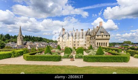 France, Indre et Loire, Loire Parc naturel Régional Anjou Touraine, Vallée de la Loire classée au patrimoine mondial par l'UNESCO, Langeais, Château de Langeais Par Banque D'Images