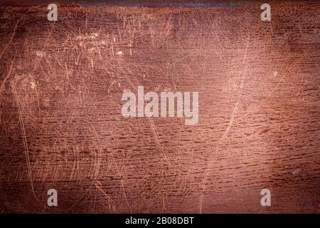 Plaque de cuivre poussiéreux sale rayé, texture vieux métal arrière-plan. Nuageux et éraillé texture métal cuivre. Banque D'Images
