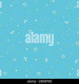 Texture vectorielle motif de surface de l'océan, humeur sous-marine d'été, poissons étoiles, fond de plage texturé de sealife. Motif costal pour vos vacances parfaites. Contexte de la nature. Imprimé, tissu, fixe. Illustration de Vecteur