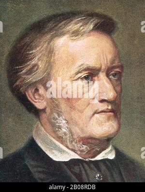 RICHARD WAGNER (1813-1883) compositeur allemand vers 1870 Banque D'Images