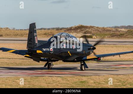 Formateur Texan T1/T6 à Raf Valley Anglesey Banque D'Images