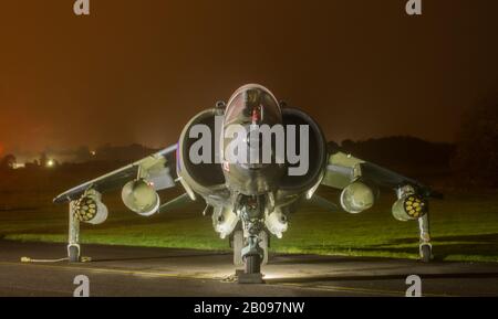 Nuit Shoot de tornades et d'avions jaguar à Raf Cosford. Banque D'Images