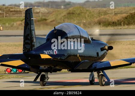 Formateur Texan T1/T6 à Raf Valley Anglesey Banque D'Images