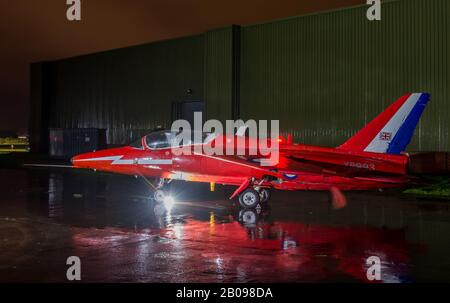 Tir nocturne de divers avions à St Athen South Wales Banque D'Images