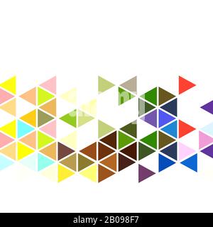 Arrière-plan géométrique coloré abstrait sur fond blanc. Modèle moderne de présentation commerciale ou technologique, illustration vectorielle Illustration de Vecteur