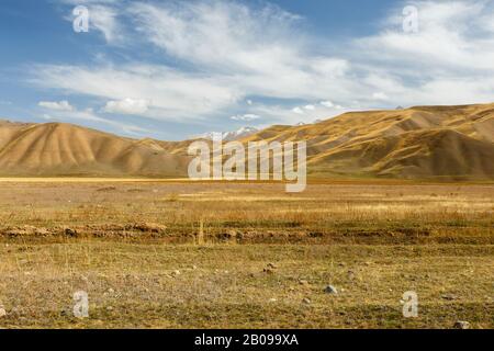 Vallée De Suusamyr, Paysage De Montagne. Région De Kojomkul Naryn Kirghizistan Banque D'Images