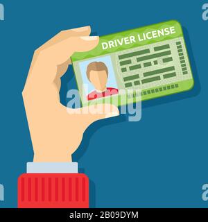 Icône de permis de conduire. Licence de vecteur de carte d'ID de  conducteur. Identification de la photo d'identité du lecteur Image  Vectorielle Stock - Alamy