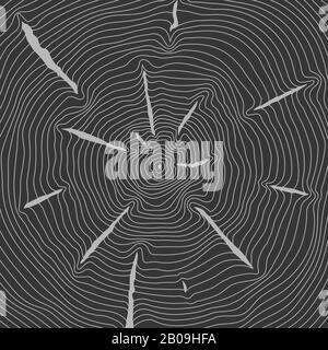 Anneaux de croissance annuelle de l'arbre, vecteur de section transversale du tronc. Illustration concentrique du tronc d'arrière-plan Illustration de Vecteur