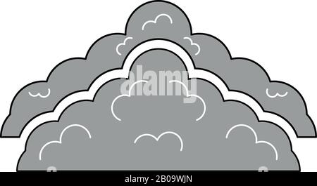 Fumée d'explosion isolée à la bombe Illustration de Vecteur