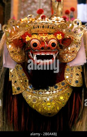 INDONÉSIE, BALI, DANSE BARONG, MASQUE BARONG Banque D'Images