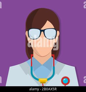illustration vectorielle isolée de l'avatar du médecin Illustration de Vecteur