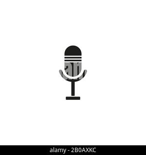 Icône vecteur Microphone, web design icône. Vecteur de la voix, l'icône de dossier. Studio d'enregistrement Microphone - Symbole. L'icône microphone Retro Illustration de Vecteur