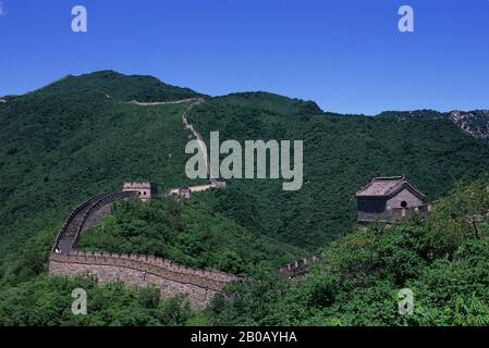 CHINE, PRÈS DE PÉKIN, GRAND MUR À MUTIANYU Banque D'Images