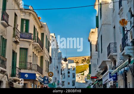 Bâtiments coloniaux à Tétouan, Maroc Banque D'Images