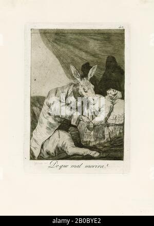 Francisco José, y Lucientes de Goya, de que mal morira, 1746-1828, gravure et aquatint sur papier, 8 7/8 po. X 12 1/4 po. (22,54 cm x 31,11 cm) Banque D'Images