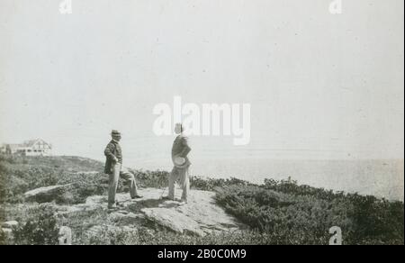 Artiste inconnu, Photographie : Winslow Homer et son frère, Charles, 1900, 1900, photo, 4 3/4 po. X 6 15/16 po. (12,07 cm x 17,62 cm) Banque D'Images