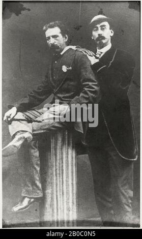 Artiste Inconnu, Photographie : Winslow Homer Et Albert Kelsey À Paris. 1867, 1867, photographie, 3 3/4 po. x 2 5/16 po. (9,53 cm x 5,87 cm Banque D'Images